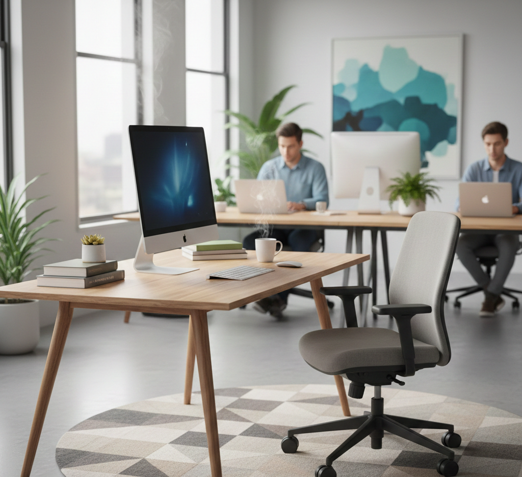 Moderne arbejdsplads med computer